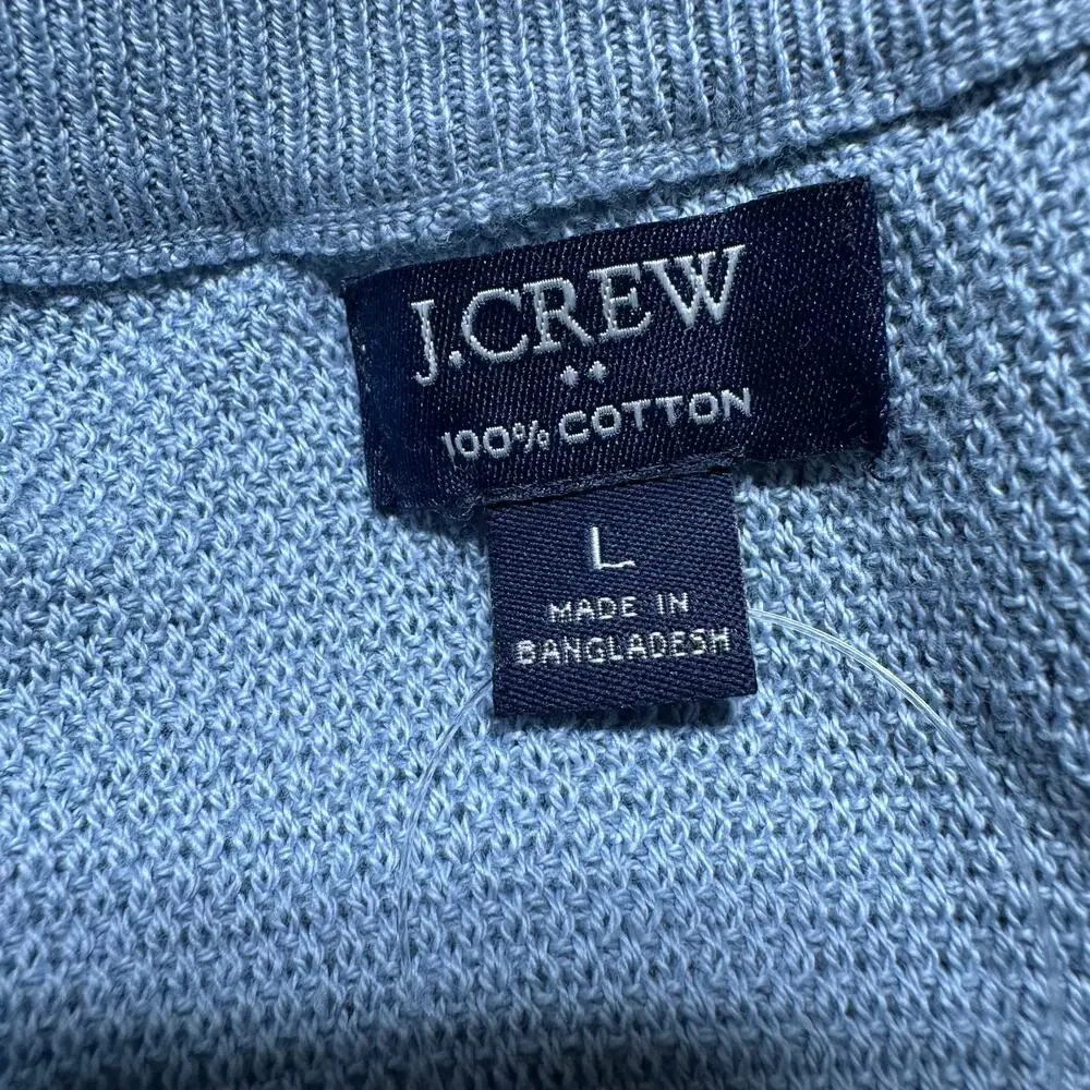 J. Crew Men's Crewneck Sweater Light Blue Men's Size Large New With Tags